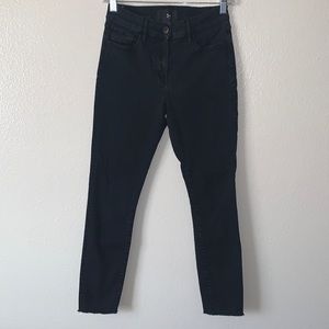 3x1 SKINNY CROPPED RAW HEM JEANS SIZE 27